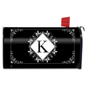 Briarwood Lane Black and White Monogram K Mailbox Cover - Picture 1 of 3