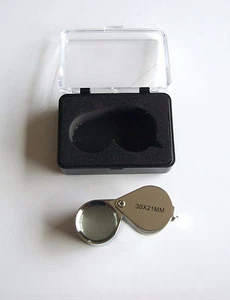 CHROME JEWLERS LOUPE 21mm 30x POWER MAGNIFICATION - Picture 1 of 1