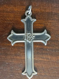 Retired James Avery LARGE Jesus Savior of Man IHS Cross Pendant 12gr - Picture 1 of 4