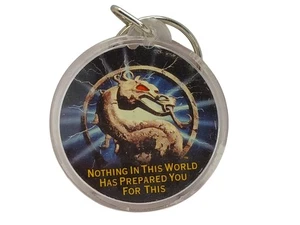 Vintage 1995 Mortal Kombat Movie Promo Keychain New Line Home Video Dragon Logo - Picture 1 of 8
