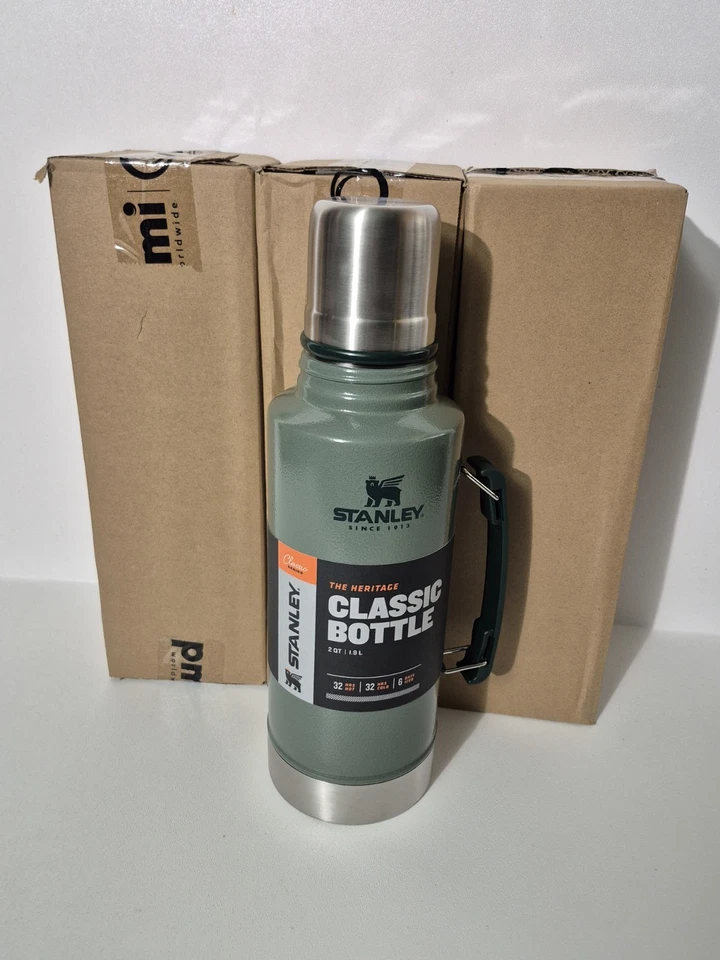 Stanley Classic Vacuum Bottle 2qt Hammertone Green
