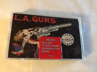 L.A. Guns  “Cocked & Loaded “ Cassette 1989    hype sticker SEALED - Image 1 of 2