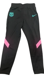 Pantalones de entrenamiento Nike FC Barcelona negro rosa verde azulado niños talla cremallera tobillo pista - Imagen 1 de 5