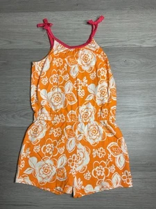 NWT Gymboree Orange Floral Romper Size 7 - Picture 1 of 2