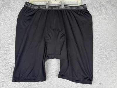 Pantalones Cortos de Ciclismo Novara Hombres Grandes Forro Negro Acolchado Nylon Mezcla Spandex MTB Foto 1 de 4