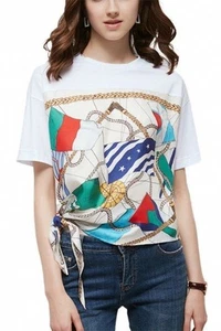 Sandro Paris Women's Top Size 1 / S Printed T11610E - Picture 1 of 10