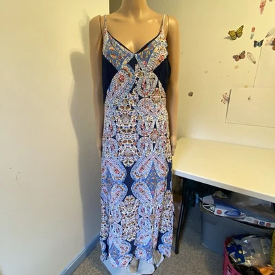 Maxi Vestido Vintage L Floral Y2K Babydoll Coqueta Patchworks Cottagecore Boho Foto 1 de 4