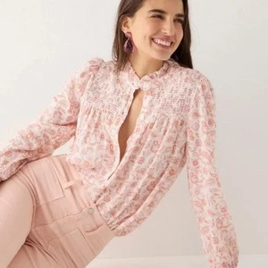 J. Top de jardín Crew manga larga gasa suave en cachemir caprichoso para mujer talla pequeña - Imagen 1 de 9