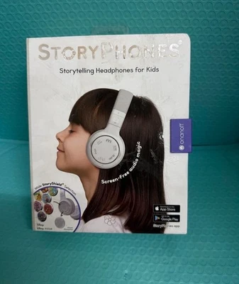 STORYPHONES, Storytelling Foldable Bluetooth Kids Headphones - White