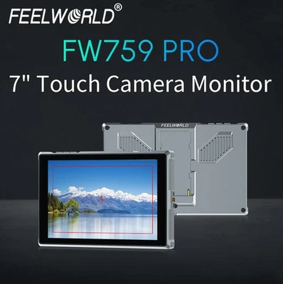 Feelworld FW759 PRO 7inch IPS 4K HDMI Touch Screen On-Camera Field Video Monitor - Image 1 of 4