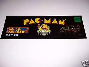 Namco Ms Pacman Pacman Galaga 25 anniversary marquee - Picture 1 of 1