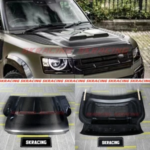 Cubierta de paneles de capó delantero de fibra de carbono para Land Rover Defender 90 110 130 2020-24 - Imagen 1 de 26