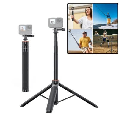 1.4m Selfie Stick Tripod Vlog Live Monopod for Gopro/ DJI OSOM/Insta 360 GO3 X4 - Image 1 of 4