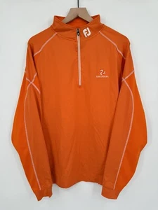 FootJoy FJ Tour Issue Quarter 1/4 Zip Mens XL Orange Golf Performance The Ledges - Picture 1 of 7