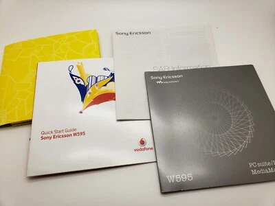 Nuovo set manuale utente inglese Sony Ericsson W595 e pacchetto CD e Vodafone UK3POST - Immagine 1 di 4