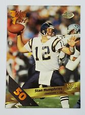 1993 Wild Card NFL Football Card #64 Stan Humphries San Diego Chargers 50 Stripe