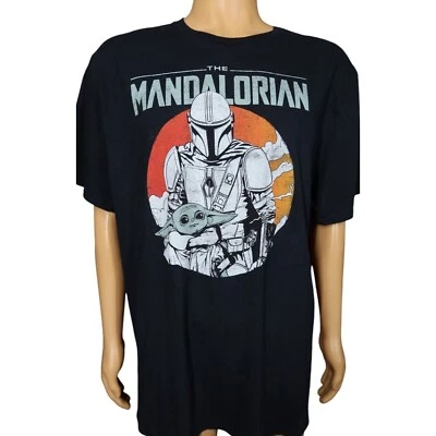 Camiseta Star Wars The Mandalorian Talla 2XL The Child Grogu Negra Nueva Con Etiquetas Foto 1 de 4