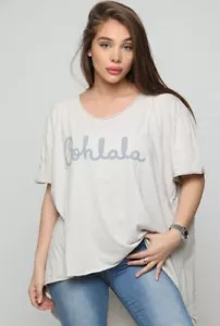 NEW BILLI OOH LA LA OVERSIZED TUNIC T - SHIRT DRESS ONE SIZE - Picture 1 of 3