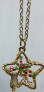 E081 Baum des Lebens in 1"" Sternring mit Katze auf 12"" Kette - Bild 1 von 3