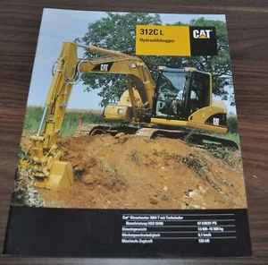 Excavadora Caterpillar 312C L especificación gato folleto folleto DE - Imagen 1 de 9