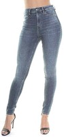 SKINNY HIGH WAISTED JEANS JEGGINGS EX HM WOMENS STRETCHY DENIM FADED PANTS 4-20