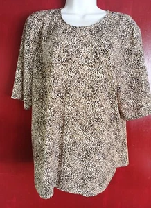 Talbots Bluse Damen Shirt Größe 12 Gepardenmuster neu mit Etikett kostenloser Versand - Bild 1 von 7