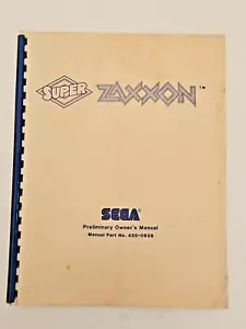 VIDEOJUEGO SEGA SUPER ZAXXON MANUAL PRELIMINAR DEL PROPIETARIO CON ESQUEMAS 420-0838 - Imagen 1 de 3