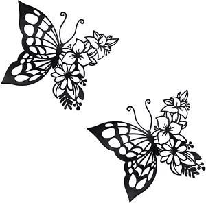 2PCS Butterfly Decoration Wall Art Boho Butterfly Wall Home Decor Hanging - Picture 1 of 12