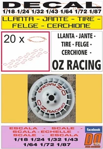 DECAL LLANTA - JANTE - TIRE - FELGE - CERCHIONE OZ RACING ROJA RED (01) - Picture 1 of 1
