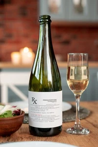 2x Prescription Label CHAMPAGN Wine Label Funny Wine Bottle Sticker Novelty Gift - Picture 1 of 4