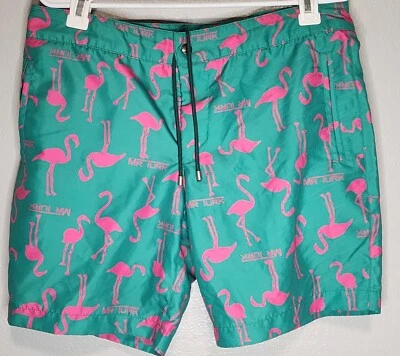 Bañador Mr Turk Rosa Flamenco Para Hombre Talla 32 Natación Surf Pantalones Cortos Foto 1 de 4