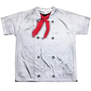 CHEF JACKET COSTUME Licensed Kids Front Print Tee Shirt SM-XL BOYS SZ 6-20  - Picture 1 of 3