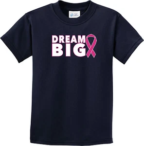 Kids T-Shirt Breast Cancer Awareness Shirt Dream Big - Picture 1 of 21
