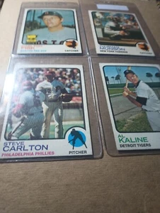 1973 Baseball HOF (4 Cards)! Fisk-Munson-Carlton-Kaline (BV=$180.00)(EX-MINT)! - Picture 1 of 2
