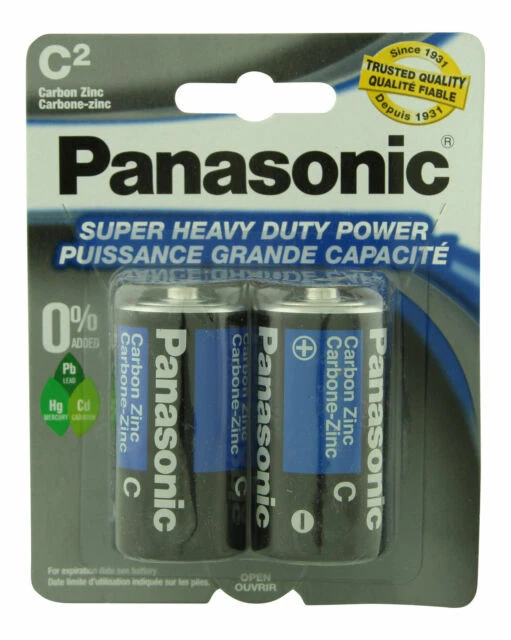 Panasonic Super Heavy Duty Power Carbon Zinc C cell 2 pack Batteries - Image 1 of 1