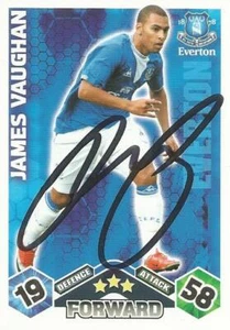 TARJETA COLECCIONABLE MATCH ATTAX 2009/2010 FIRMADA POR JAMES VAUGHAN + CERTIFICADO DE AUTENTICIDAD - Imagen 1 de 1