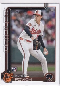 2025 Topps MLB Baseball Series 1 No. 25 Cade Povich Rookie Orioles - Bild 1 von 2