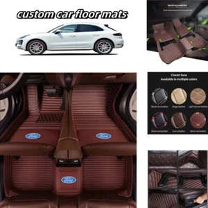 Car Floor Mats For Ford All Models Auto Carpets Waterproof Luxury Custom Mats - Imagen 1 de 27