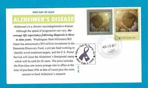 B6 Alzheimer's semi-postal FDC in combo with 4358 Alzheimer's, with UO FD cancel - Picture 1 of 1