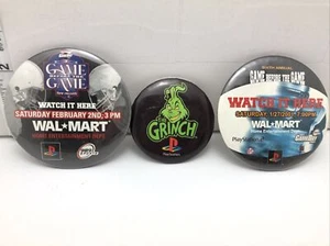 Playstation The Grinch Game Promotional Pin, Game Before The Game Promo Pin Lot - Picture 1 of 4
