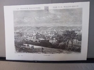 Gravure noir et blanc du 19ème :LOT....CAHORS - Picture 1 of 1