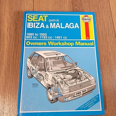 Seat Ibiza Mk1 & Malaga (Petrol) Haynes Workshop Manual 1985-1992  - Image 1 of 4