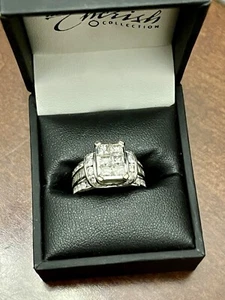 14k White Gold 3 CTW Diamond Ring Size 7 *GUARANTEED Lifetime Service Plan - Picture 1 of 6