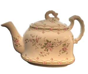 Floral TEAPOT Designed By  CROWNFORD Giftware NEW YORK N.Y. MADE IN ENGLAND @310 - Picture 1 of 8