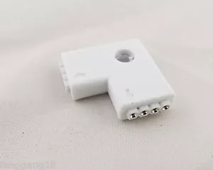 Connector Female 4 Pins 2 way L Shape For Led Strip Light RGB 5050 3528 Adapter - Picture 1 of 6