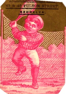Tarjeta comercial publicitaria victoriana antigua rara Wallack's Theatre NY! Neil Burgess - Imagen 1 de 1