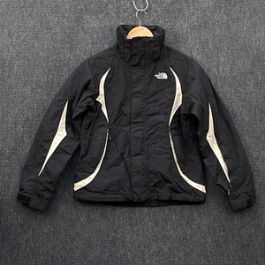 The North Face Hyvent Womens Size XS Full Zip Jacket Black Beige Nylon Hiking - Picture 1 of 24