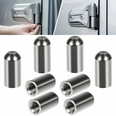 8 PCS Door Hinge Pin Bolts Guides Liners for 1997-2018 Jeep TJ JK JL Wrangler - Изображение 1 из 4