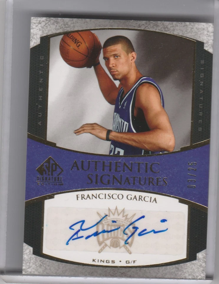 2005-06 SP SIGNATURE EDITION #AS-FG FRANCISO GARCIA AUTOGRAPH GOLD KINGS 3/25 - Image 1 of 1