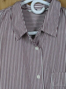 Uniqlo Striped Cotton Shirt Womens Sz S Long-Sleeve - Picture 1 of 12